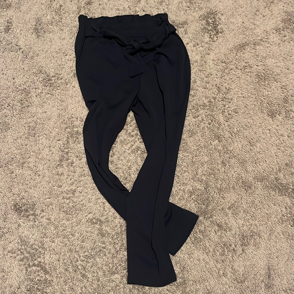 June + Hudson Navy Paperbag Pants